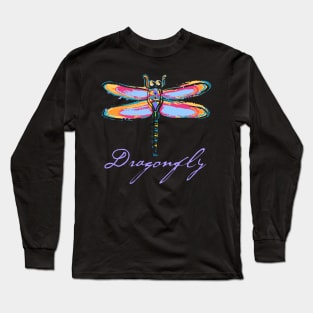 Colorful Dragonfly Long Sleeve T-Shirt